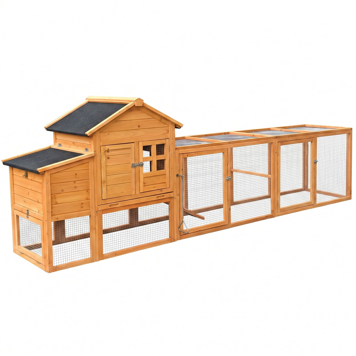 Large Chicken Coop with Run and Nest Box