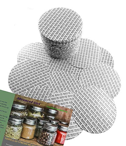 Pressure Sensitive Torque Activated Cap Seals Liners -89mm (3.50") - 500 PCS -Made in USA -for Wide Mouth Glass & Plastic Ball Mason Canning Jars - No Induction Sealer Needed - Black (500)