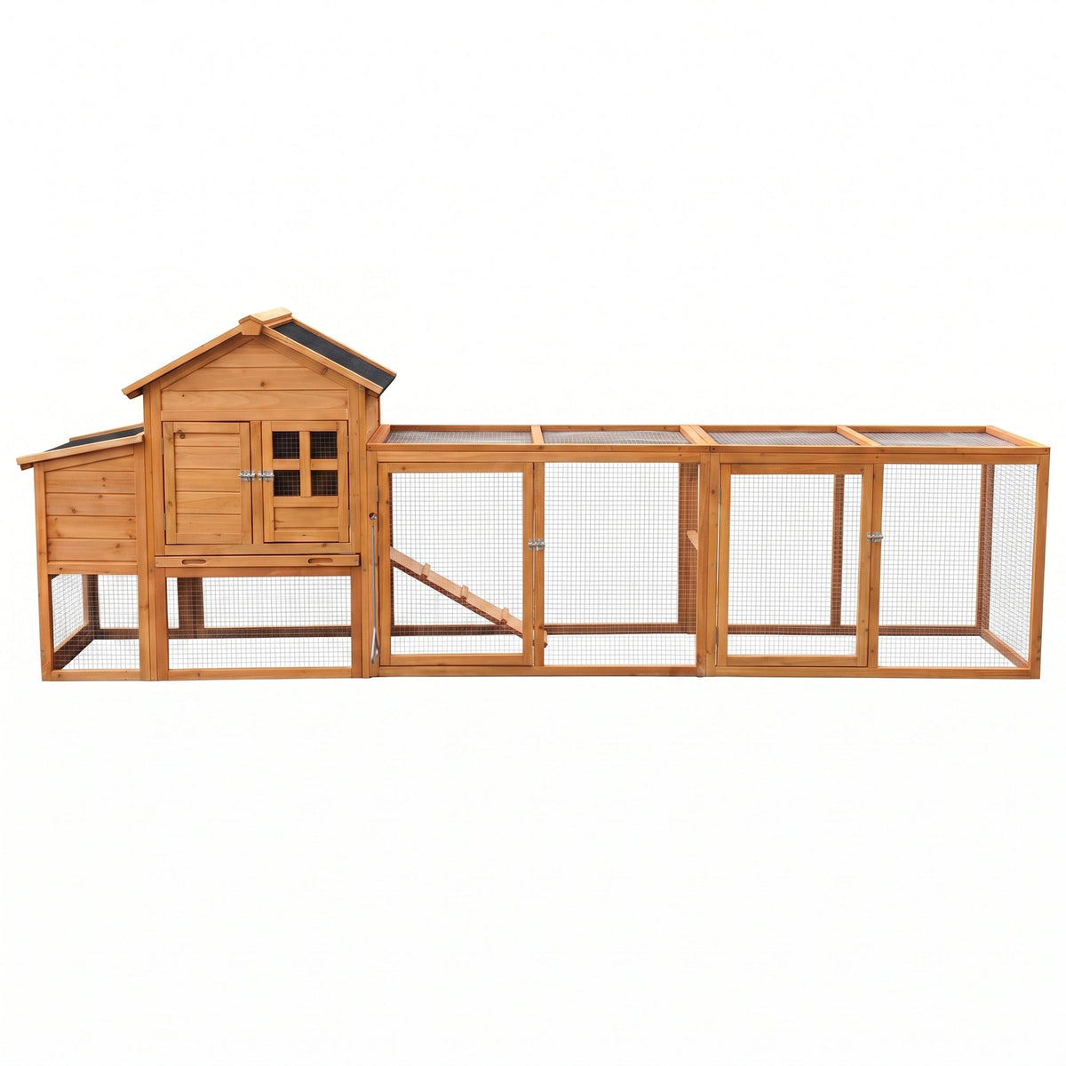 Large Chicken Coop with Run and Nest Box
